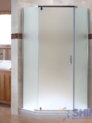 Shower Door Blue Diamond